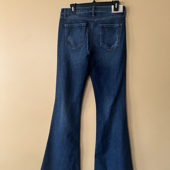 Cello Blue Flare Wide Leg Jeans - Picture 4 of 6